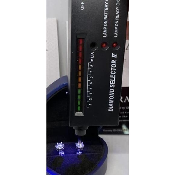 Moissanite Diamond Earrings 2 Ct Studs Six Prong Brilliant Round Cut Round - Picture 2 of 10